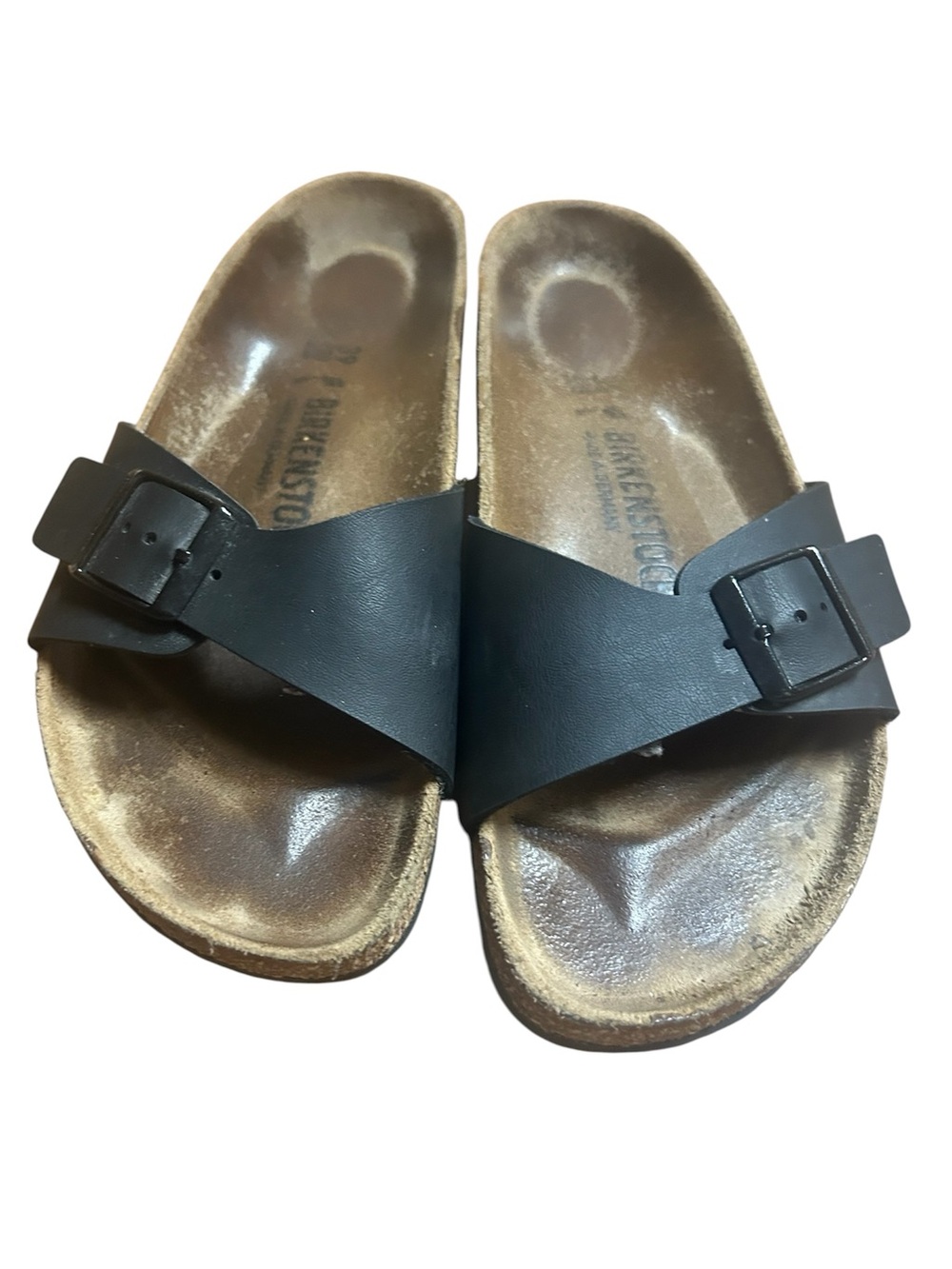 Birkenstock Black   Slide Sandals with Buckle